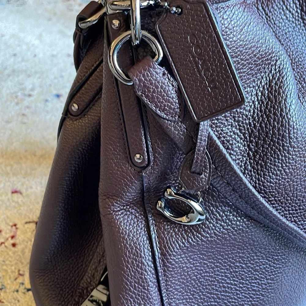 Coach Dalton 31 Leather Shoulder Bag, Oxblood - Picture 4 of 10